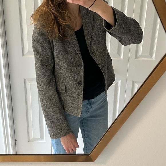 Bianco Ghiaccio Jackets & Blazers - Italian Wool Blend Blazer Gray Women’s Size Medium